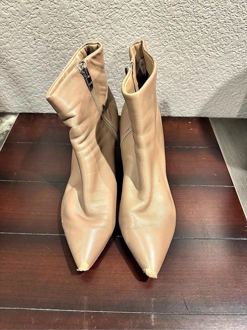 Marc Fisher Tan Heeled Booties